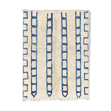 Tapis marocain moderne blanc 90x150cm