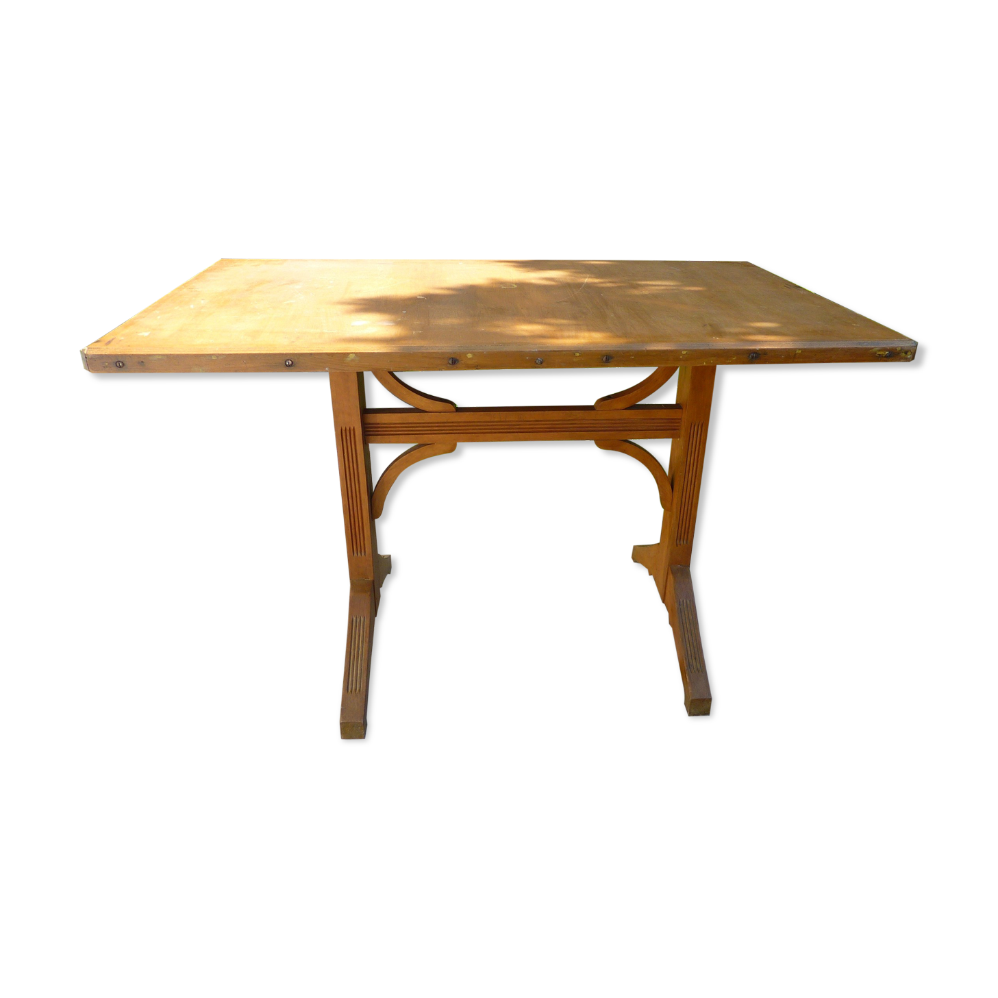 Rectangular wooden vintage coffee, bistro table