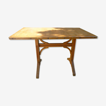 Rectangular wooden vintage coffee, bistro table