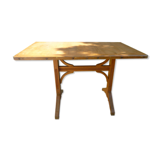 Rectangular wooden vintage coffee, bistro table