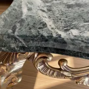 1960s marble and metal coffee table