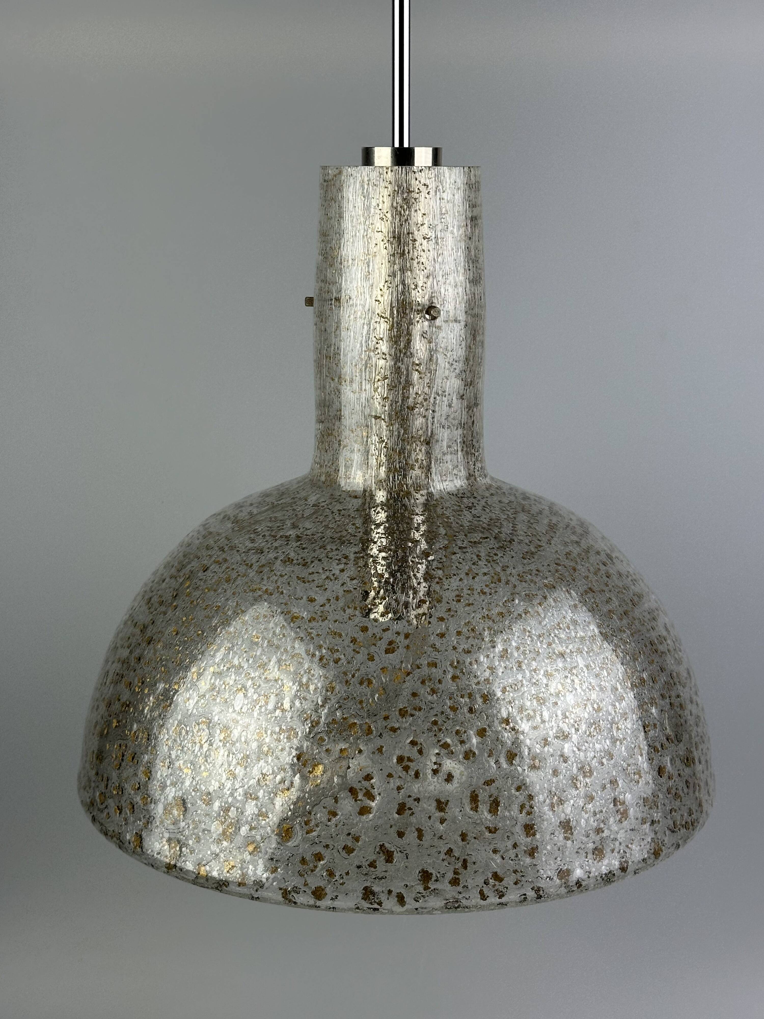 60s 70s ceiling lamp hanging lamp by Temde Leuchten glass space age design