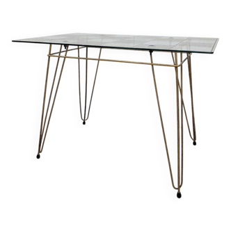 Table d’appoint en verre vintage
