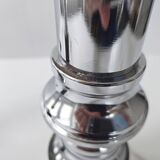 Paire de lampes vintage en marbre & acier 1970