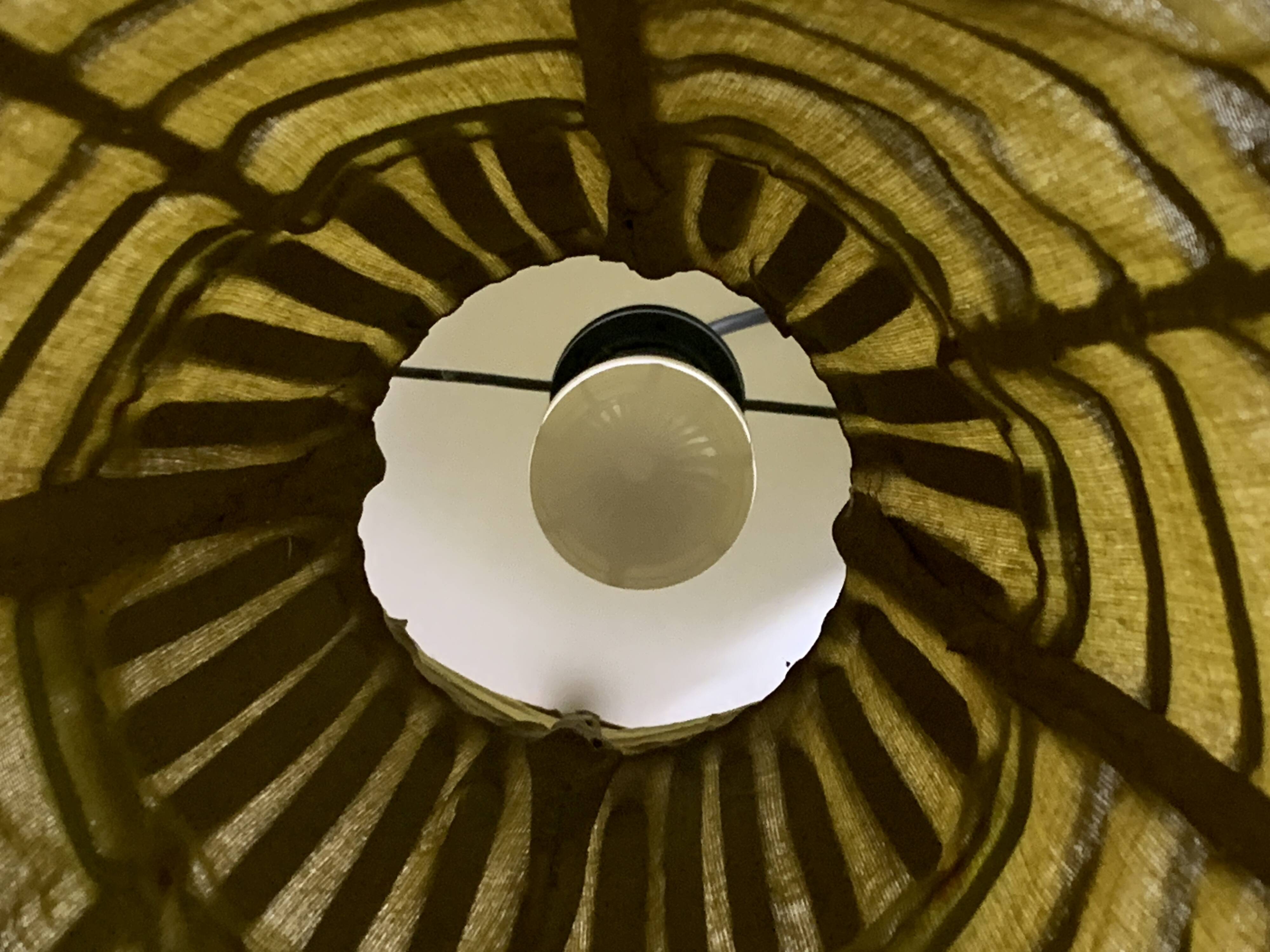 Bamboo and fabric floor lamp