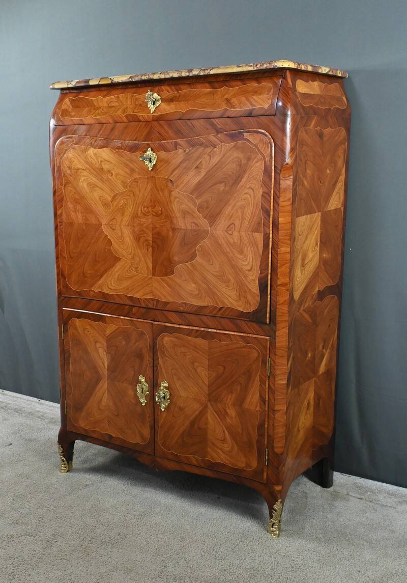 Precious wood secretary, Louis XV – Late 18th century