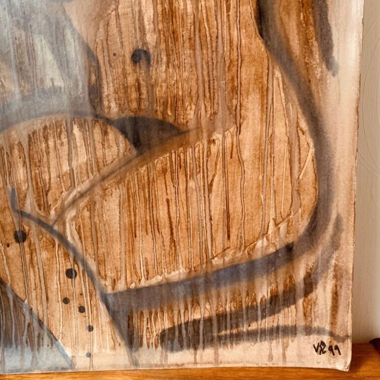 Female nude painting