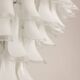 Murano glass chandelier in white and translucent glass. Contemporary