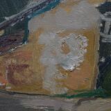 eva holmberg-jacobsson, swedish modern painting, 1960s, oil on canvas