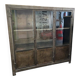 Industrial metal showcase 3 doors