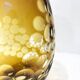 Vintage ochre crystal vase, 1970s