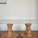 Pair of terracotta candlesticks