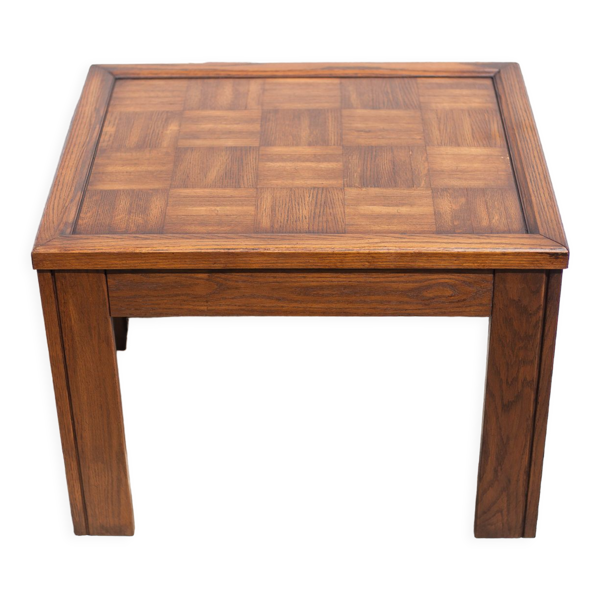 Table basse bois dessus parquet