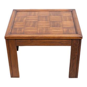 Coffee table wood top parquet