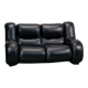Black leather space age Italian 2 seater sofa
