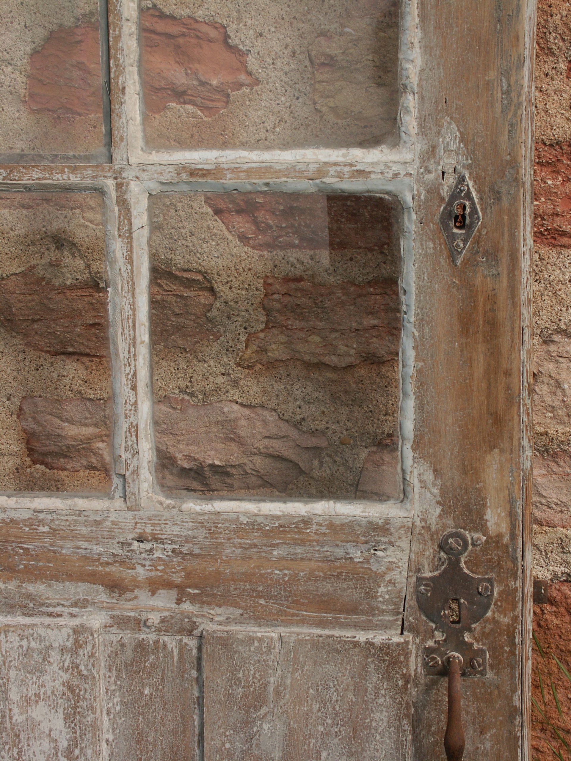 Glass entrance door in solid oak
