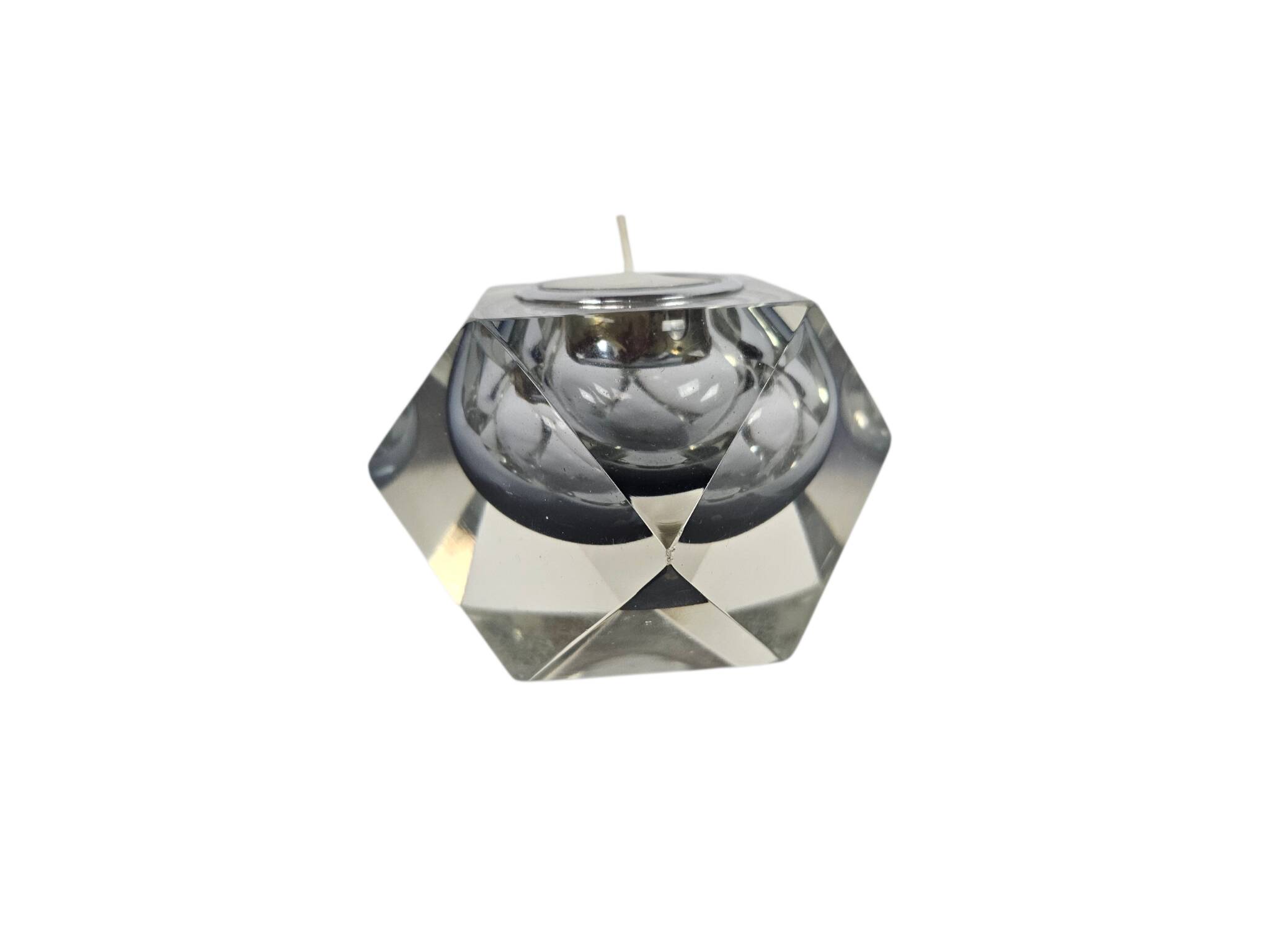 Murano - Sommerso - Faceted glass - tealight holder - Flavio Poli - Italy -