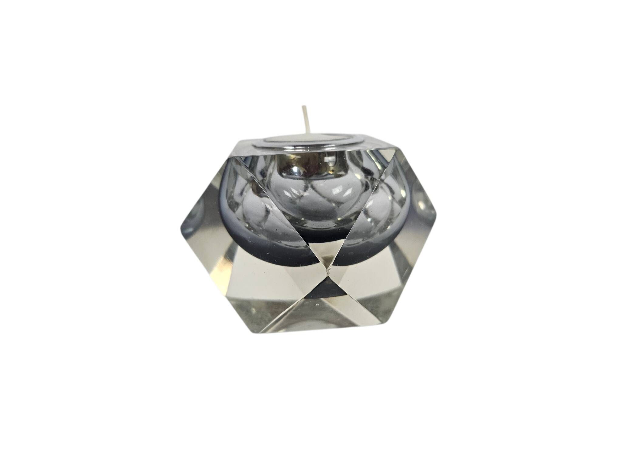 Murano - Sommerso - Faceted glass - tealight holder - Flavio Poli - Italy -
