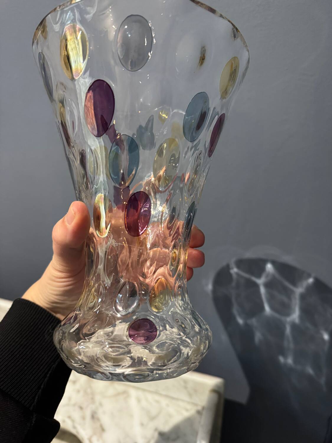 Bohemian glass vase Borske Sklo Nemo Pitcher by Max Kannegiesser