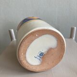 Blue porcelain and mustard vase