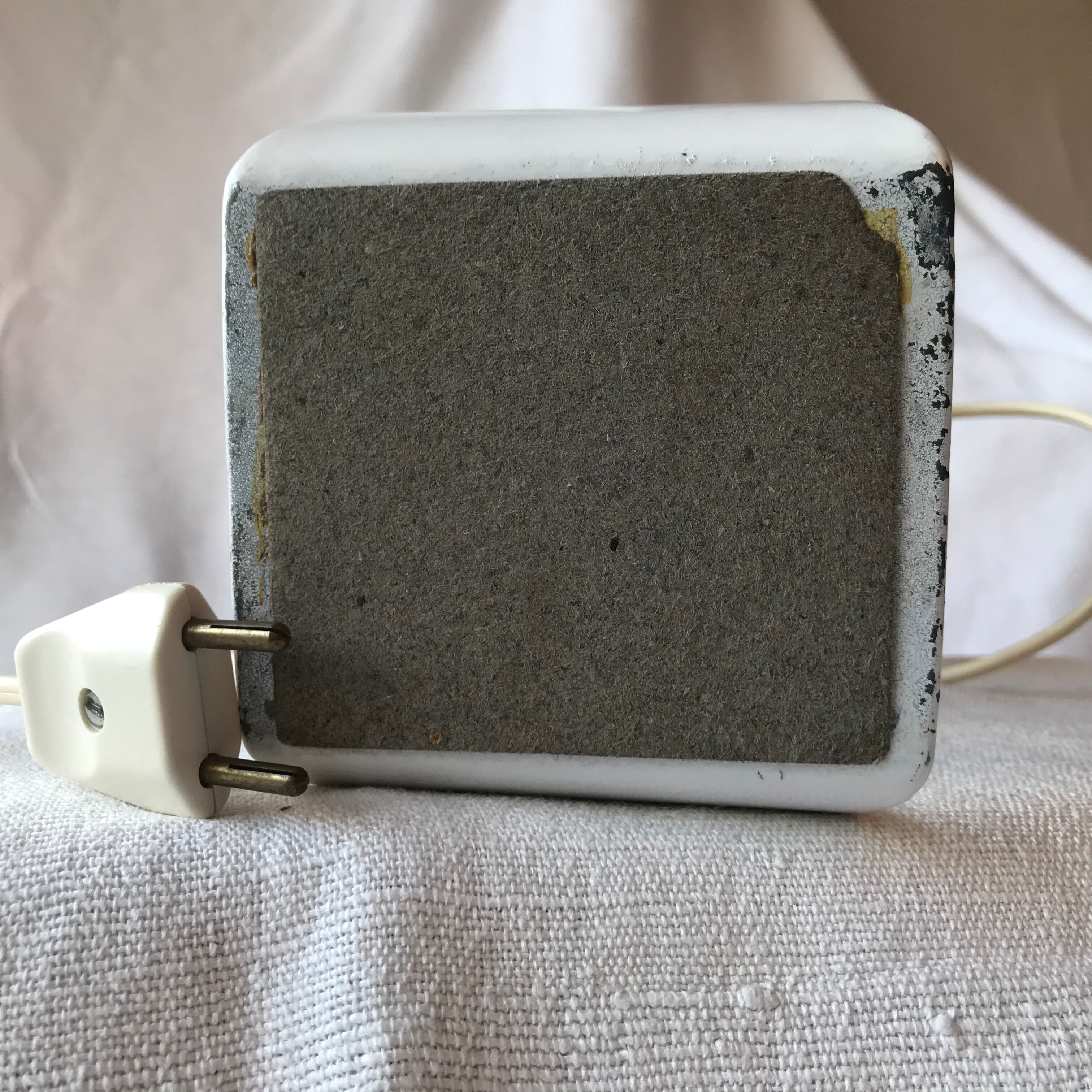 Vintage eye ball table lamp 1970 Italian Prova white