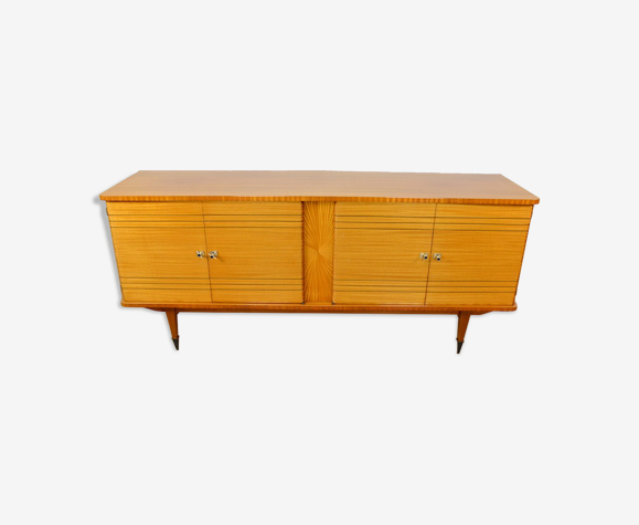 Enfilade vintage en acajou blond 1960