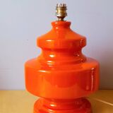 Orange ceramic lamp base 1970