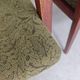 Pair of wooden armchairs Uluv green fabric 1960