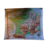 Old school map, geographic, 50s-60s