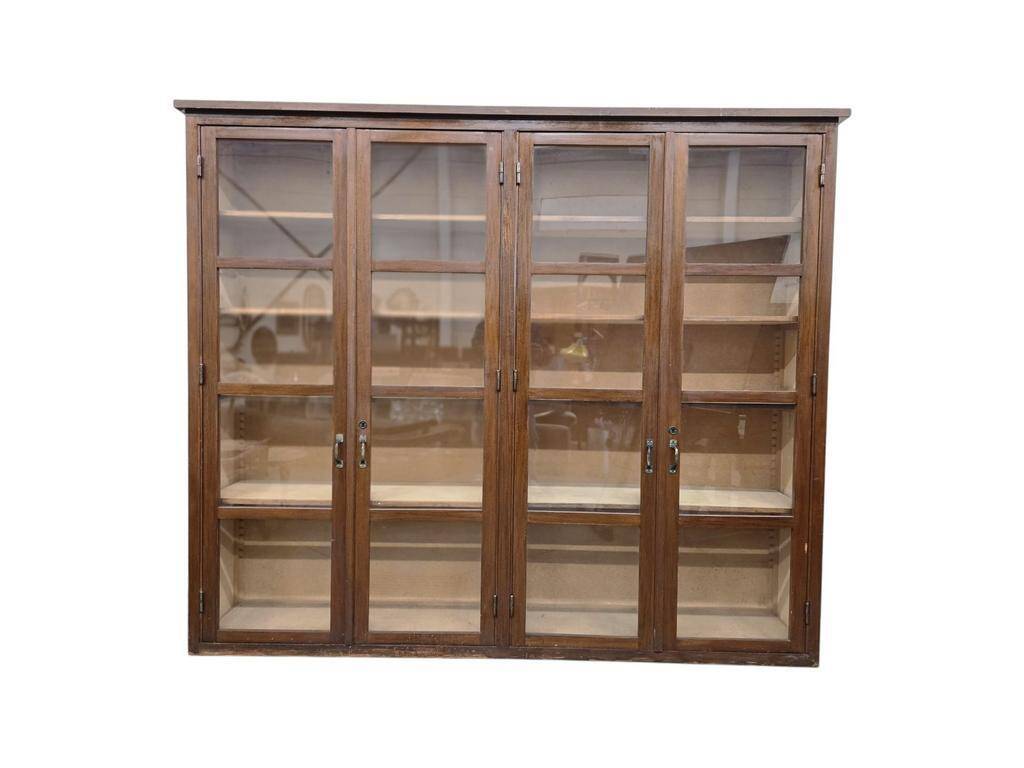 XL vintage display cabinet / laboratory cupboard / bookshelf