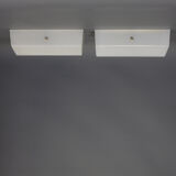 Pair of glass wall light of the years 50 Holophane