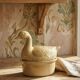 Small vintage terrine GEO from the 50s-60s, beige ceramic duck.