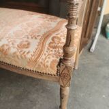 Bench decorated with flowers