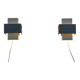 Pair of 2 modern wall lamps by Philips, 1960s