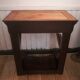 Consoles pair restoration in mahogany and black granite