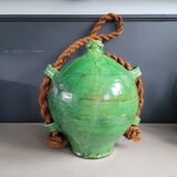 Green glazed terracotta oil jar