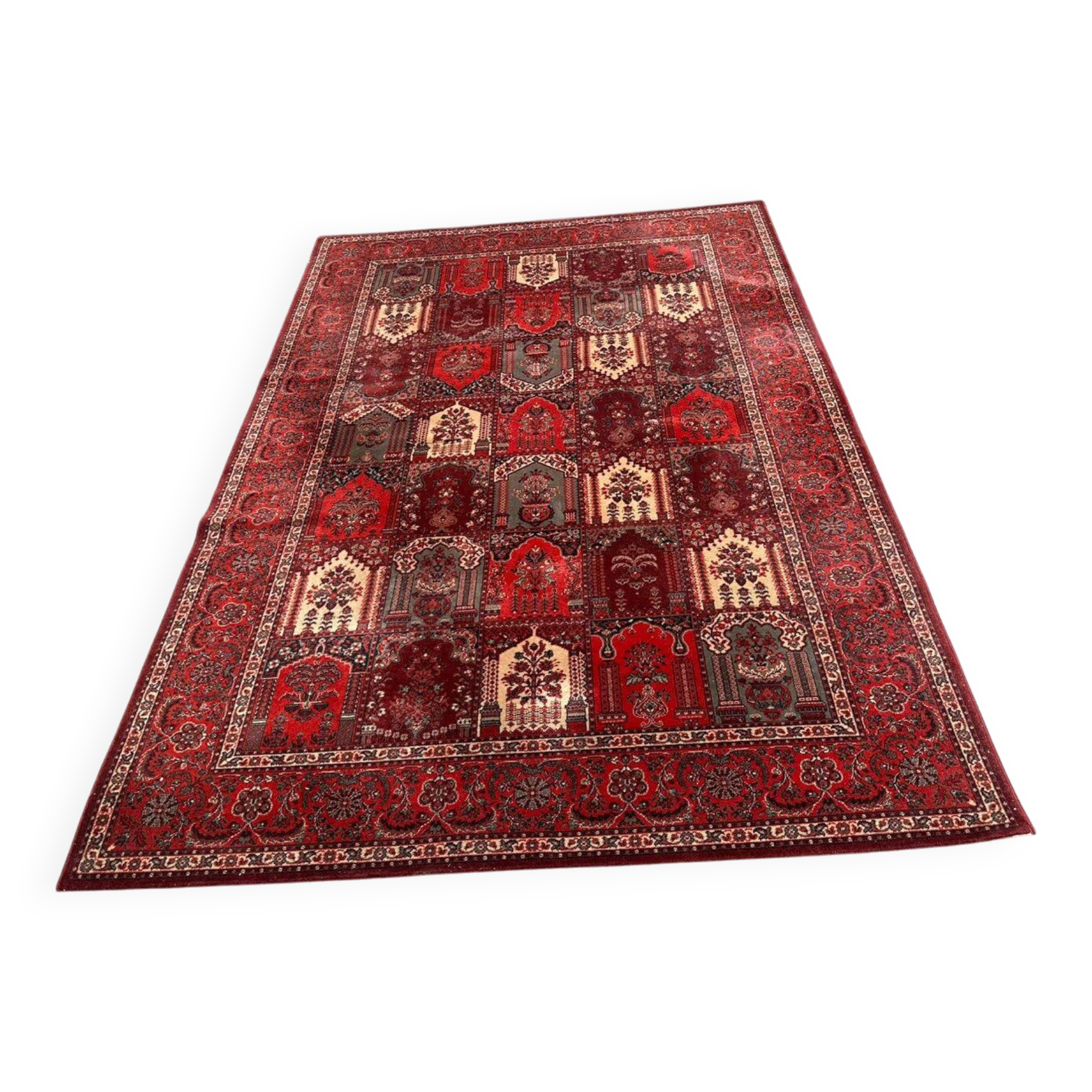 Bordeaux Bakhtiari Persian rug in industrial wool 200x300cm
