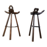 Mid century brutalist bar stools - set of 6, 1960s