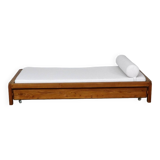 Pierre Chapo L03 Daybed In Solid Elm, France 1960s