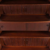 Vintage Danish retro office desk in 60s teak