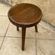 Tripod wooden stool vintage design 1960