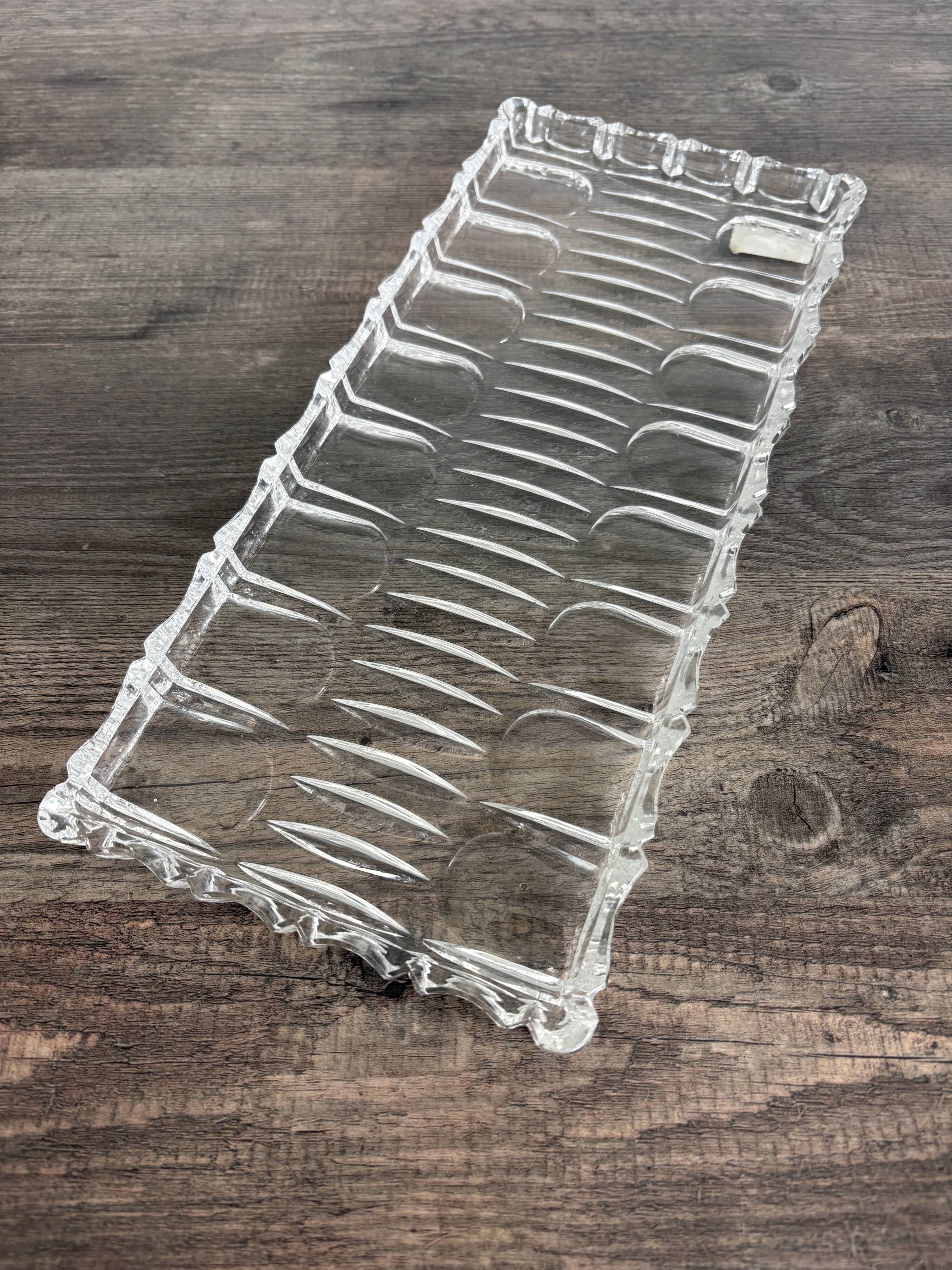 Antique crystal dish