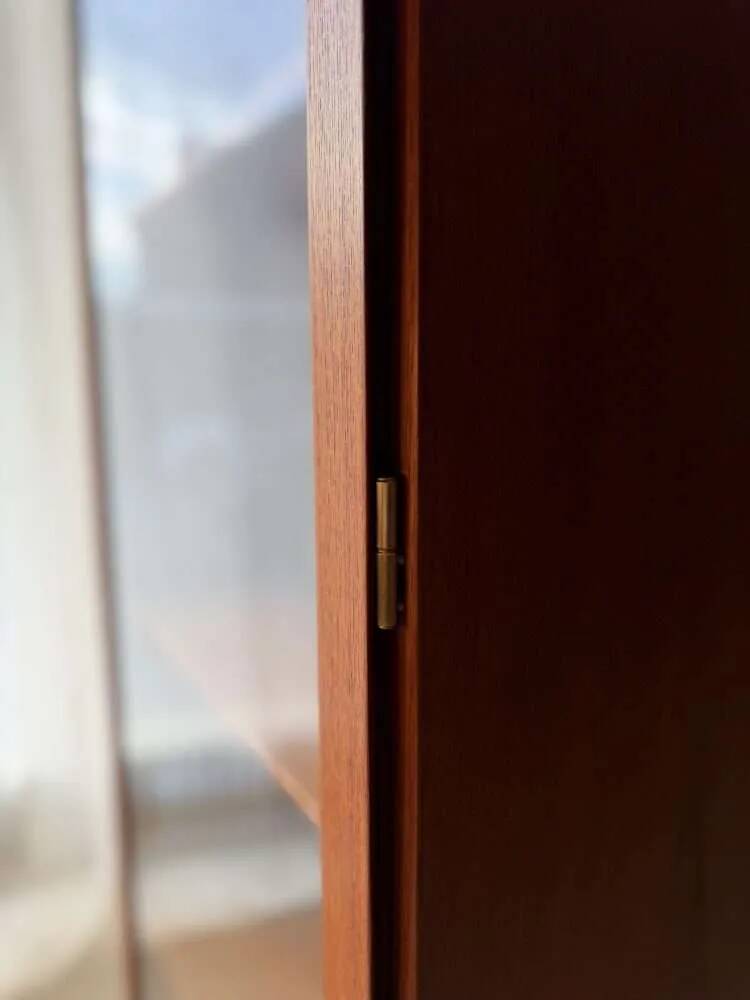 Teak display cabinet Omann Jun Danish design from the 1960s.