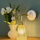 Vintage cut glass tulip wall light