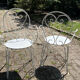 Paire de fauteuils de jardin métal vintage
