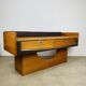 Vintage teak and aluminum sideboard, 1970s, TV stand, Scandinavian style