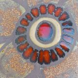 round tiled coffee table with wrought iron legs restored 1970