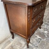 Commode XXeme 3 tiroirs chêne massif style Louis XV