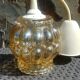 Vintage Amber Glass Bubble Suspension 70s