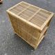 Vintage shelf in rattan and wicker 51cm